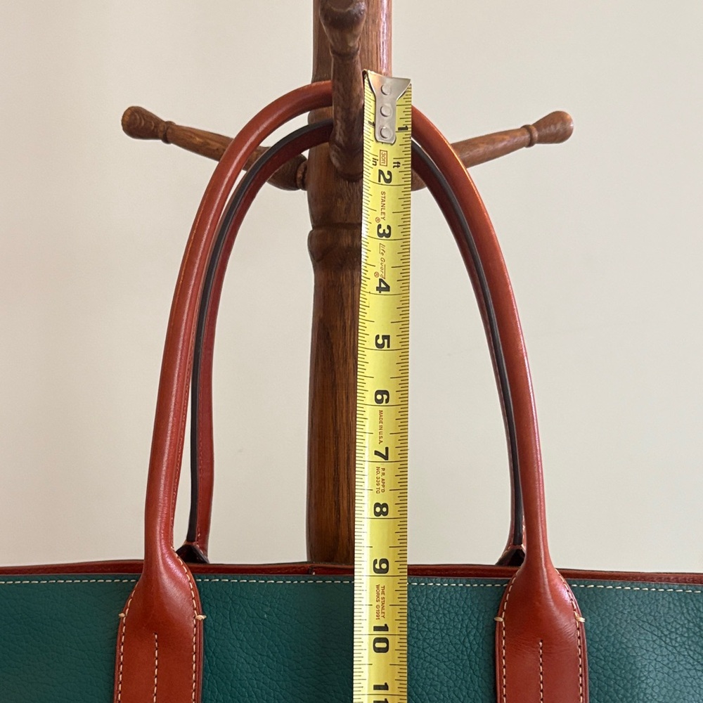 Dooney & Bourke Large Pebble Grain Leather Shoulders Strap Tote Bag - Green - Picture 15 of 16